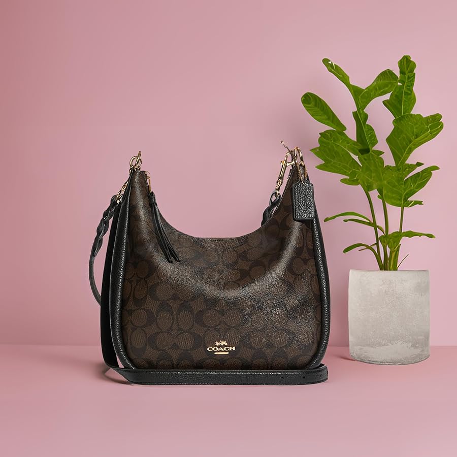 Amazon.com: COACH Jules Hobo Shoulder Bag, Black : Clothing